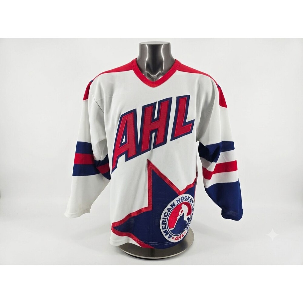 Vintage CCM AHL All-Star White Hockey Jersey Men's Large